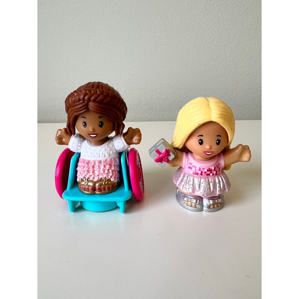 Fisher-Price Barbie Celebrate with Me Toy Figure Birthday Lot of 2 Wheelchair